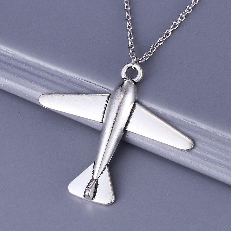 Fashion Vintage Charm Plane Necklace Airplane Pendant For Men And Women Jewelry Gifts