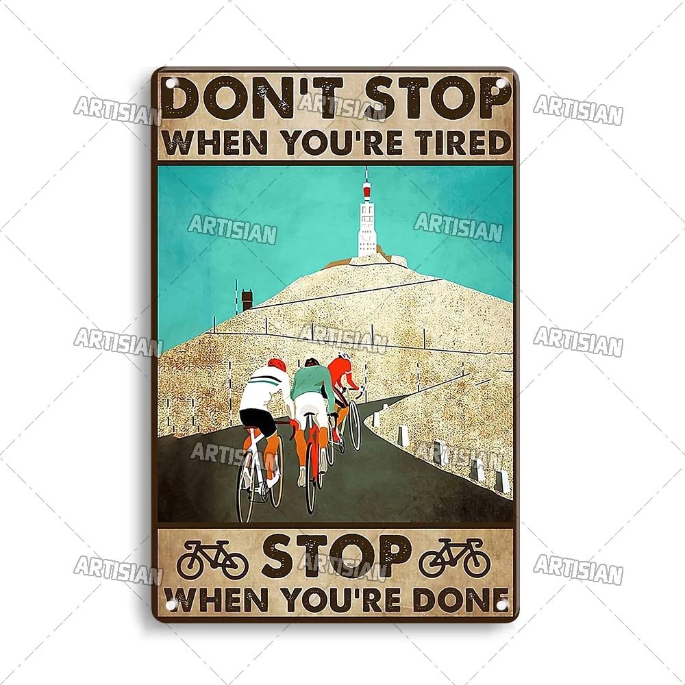 Artisian Cycling Metal Sign Bicycle Tin Plate Bike Decorative Plaque Sport Wall Decor Garage Bar Pub Club Hotel Cafe Kitchen