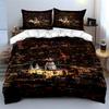 City Nightscape Decorative Set Multiple Sizes Kid'S And Adults' Bedroom Exquisite 3Pc Bedding Set, Gift