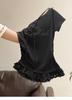 2026 Summer Sweet & Spicy Rhinestone Halter Neck Lace Top for Petite