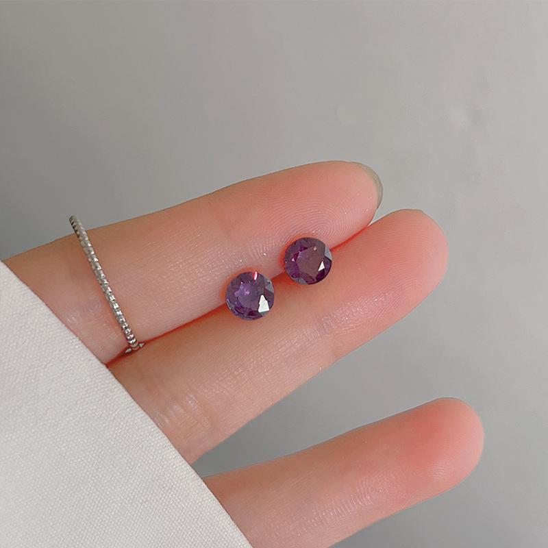 S925 Silver Stud Earrings Women's Ear Hole Earrings Niche Design Earbone Studs High-end Earrings