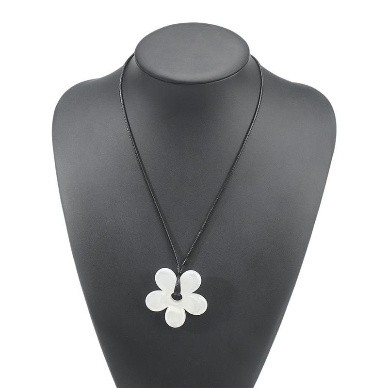 2026 Neue Sommer Trendige Harzblume Lange Halskette für Damen Minimalistisch Bunte Blumige Verstellbare Halskette Tägliche Wear Schmuck