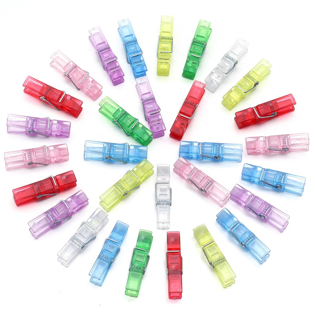 20pcs Colorful Plastic Sewing Clip Mini Photo Clips Spring Hanging Clip Pegs For DIY Wedding Party Wall Home Decor Photo Clamps