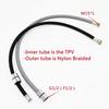 50cm/60cm/85cm F1/2 M15*1 Nylon Braided Flexible Water Hose for Kitchen Pull Out Faucet Hose Spinning Tube Black Gray Plumbing(50cm Gray)