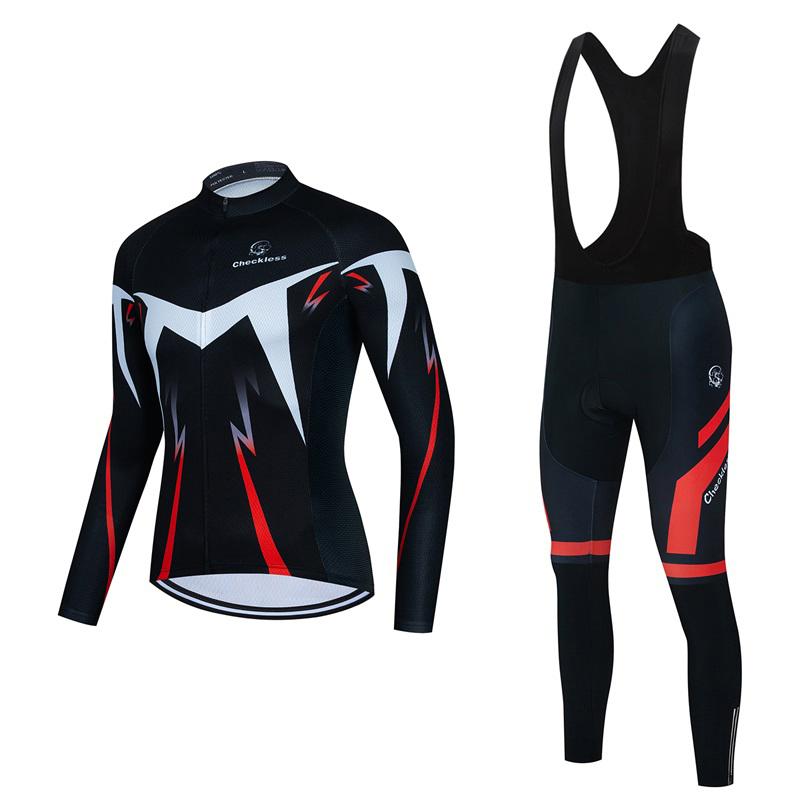 Red Quick-dry Cycling Jersey Set 2026 Summer Long Sleeve Road Bicycle Cycling Clothing Ropa Ciclismo Breathable Men's MTB Bike Wear