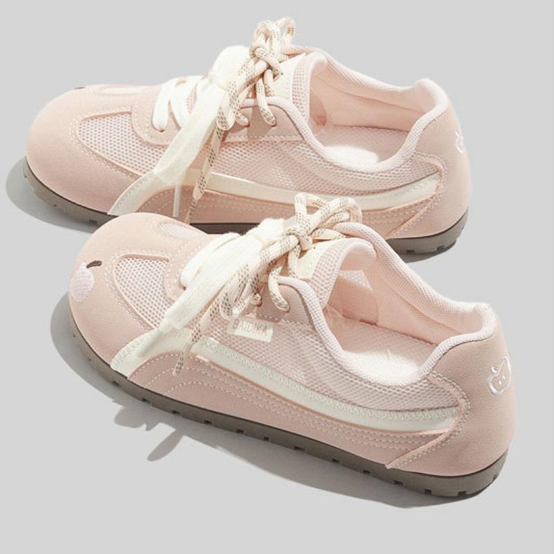 Korean Fashion Women's Shoes All-match Color Matching Dexun Shoes Double-lace Flat Sports Shoes Casual Forrest Gump Shoes