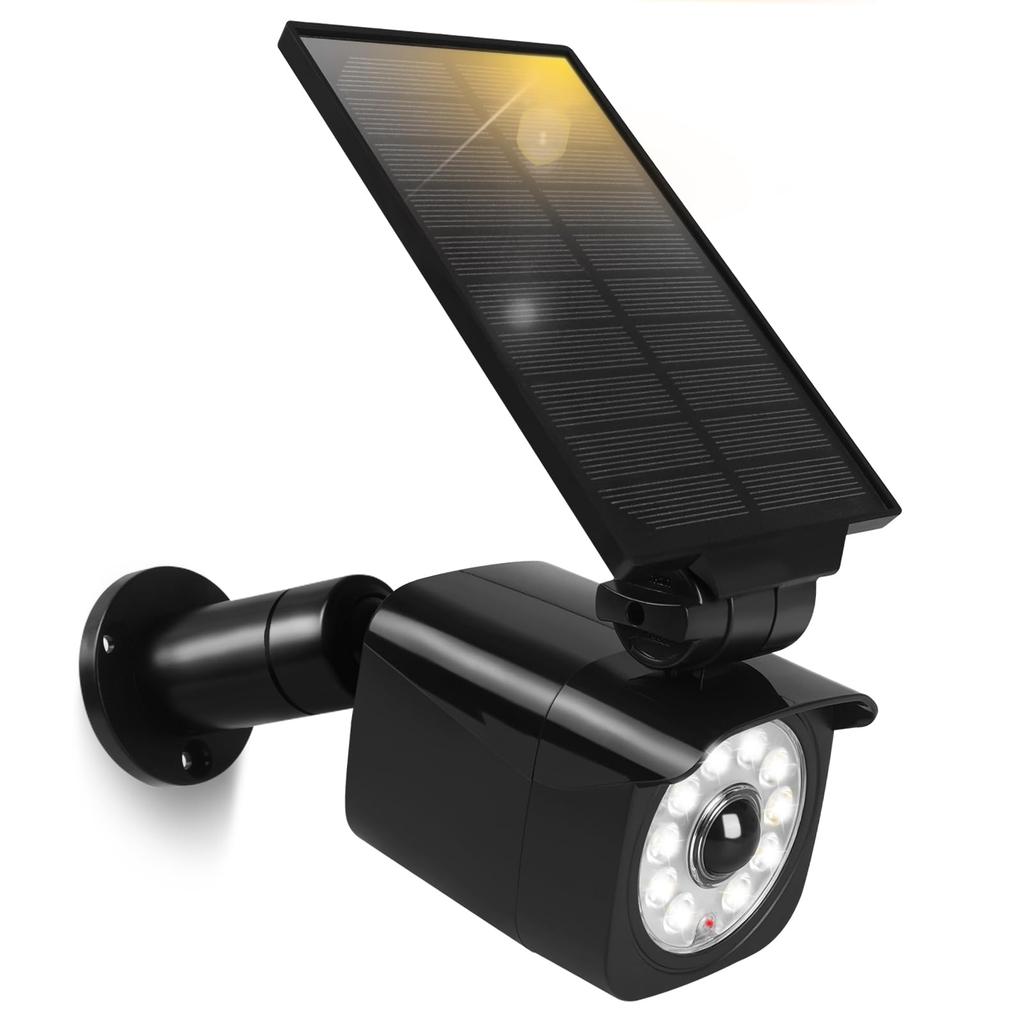 Revano Outdoor Solar Sensor Motion Dummy Security Camera 3 Intelligent Automatic Night Motion 800 High IP66 Waterproof and 1800mAh Large Red Light for