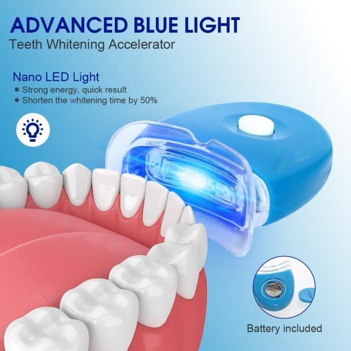 Kit de blanchiment dentaire - IFANZE - 11pcs - Gel au peroxyde de carbamide - Lampe LED - Réutilisable