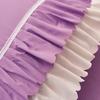 1pc Lace Ruffled Solid Color Bed Skirt Bedroom Beds Cover Bed Skirt Non-slip Mattress Cover Bedsheet/ Bedspread High Quality