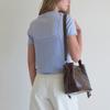 Elssibeui Bustier Overlay Knit Top_Skyblue