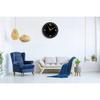 Stylish Metal Wall Clock - Large Size & Home Decor for Living Room, Bedroom & Office - Black