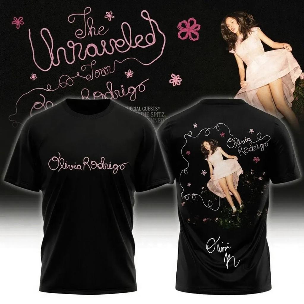 Olivia Rodrigo Merch The Unraveled Tour 26 27 Fan gift Two Sided T-Shirt