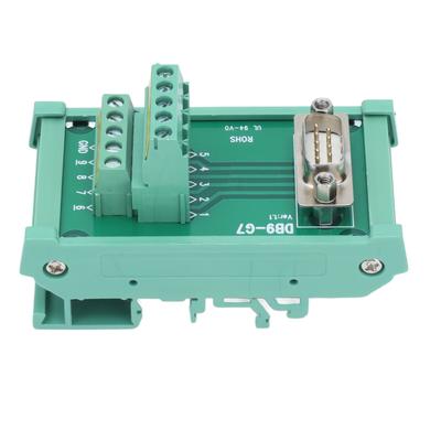 DB9 To Terminal Connector Adapter Plate PCB Board Straight Male with Case DC60V DB9-G7