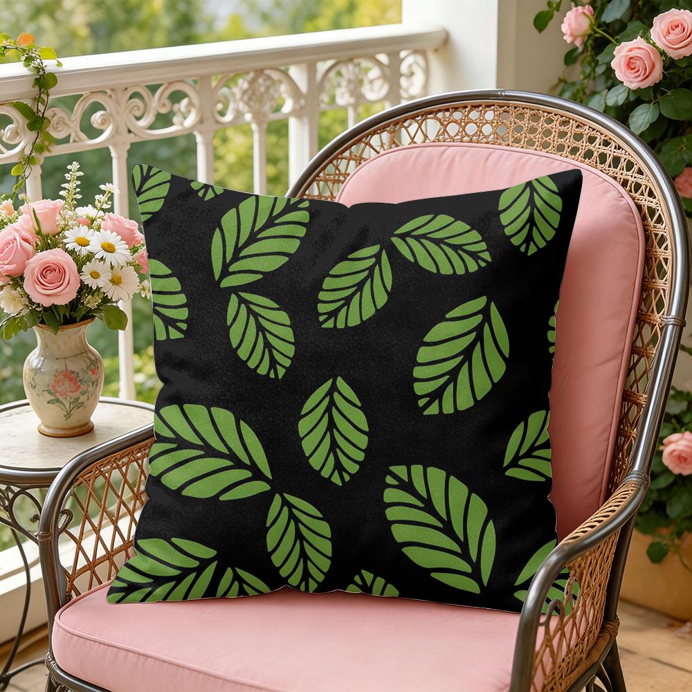 Leaves Fashion Cushion Cover Soft Plush Throw Pillow Cover DoubleSided Decorative Cushion Case Sofa Bedroom Home Decor