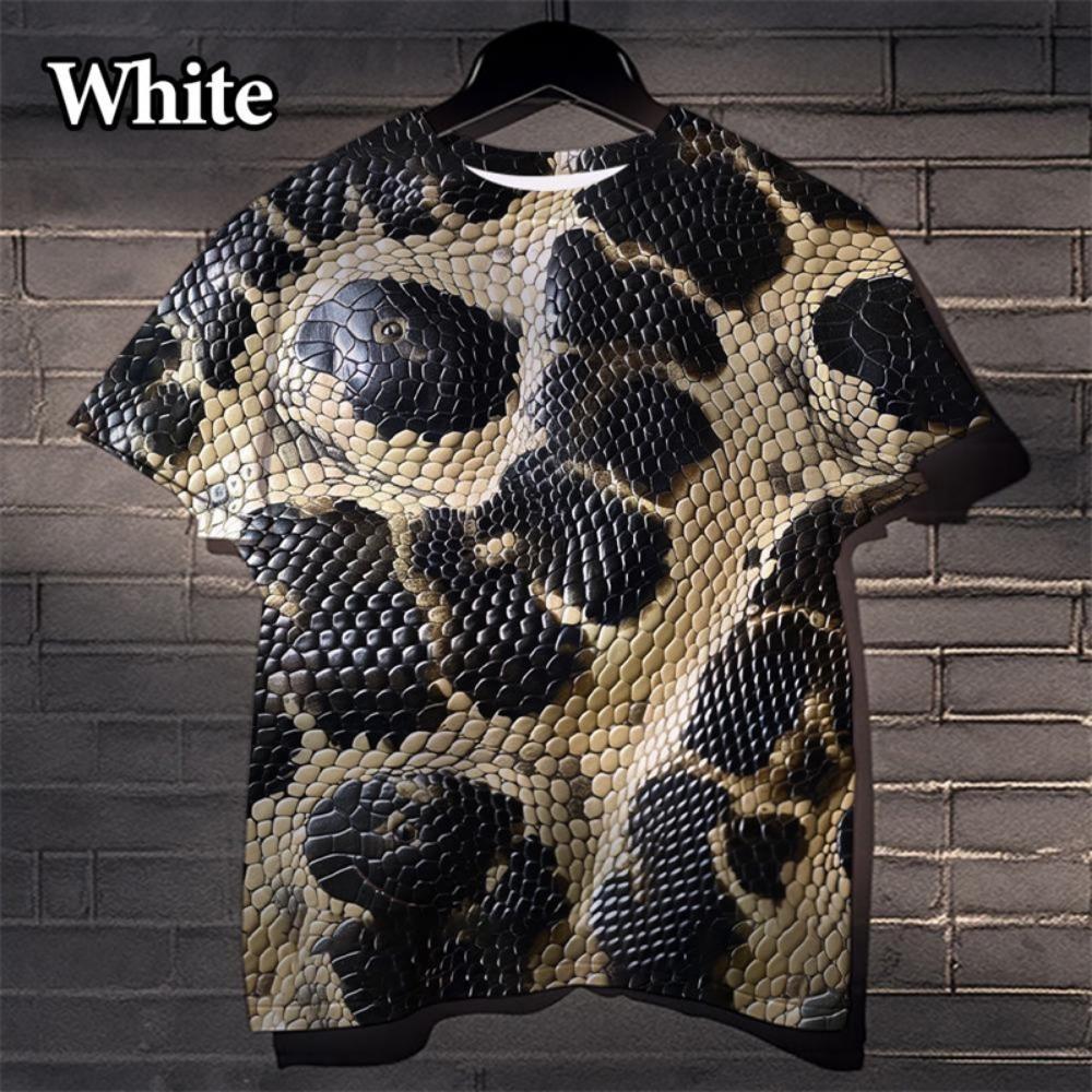 Animal Skin 3D Printed Casual Street Versatile Personality Fun Funny Cool Short-sleeved T-shirt Men Women Unisex Children Tshirt