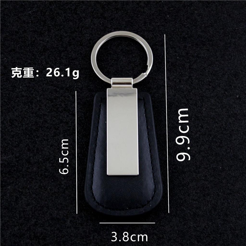 Custom LOGO Name Metal Leather Keychain Car Moto Keyring Motorcycle Pendant Key Chain Ring Gift