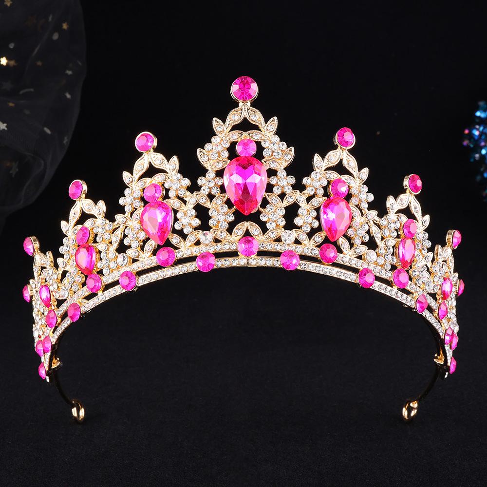 DIEZI 21 Colors Luxury Elegant Crystal Crown Hair Accessories Tiara For Women Party Rhinestone Bridal Crown New Hair Jewelry