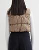 Womens Cropped Puffer Vest Zip Up Sleeveless Lightweight Padded Winter Outerwear
