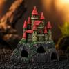 Fish Tank Ornament Decorative Underwater Castle with Towers Textured