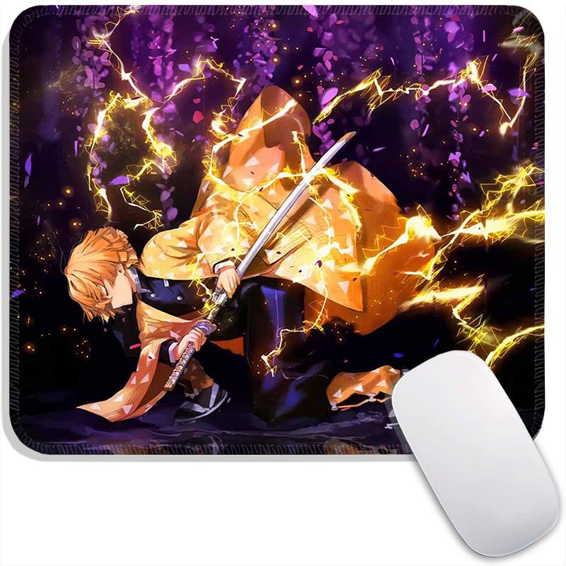 Small Mouse Pad Anime Demon Slayer Gamer Edge Stitched Standard Gaming Mousepad Travel Mouse Mat Non-Slip Office Mousemats