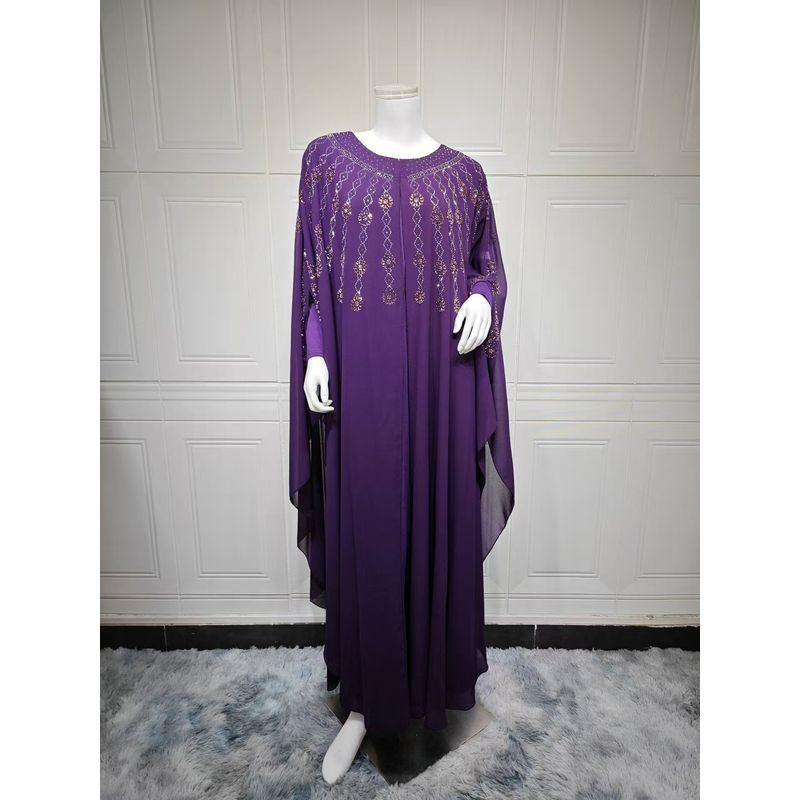 Middle East Fashion Hot Drilling Dress Two-Piece Diamond Studded Dress Two-Piece Set