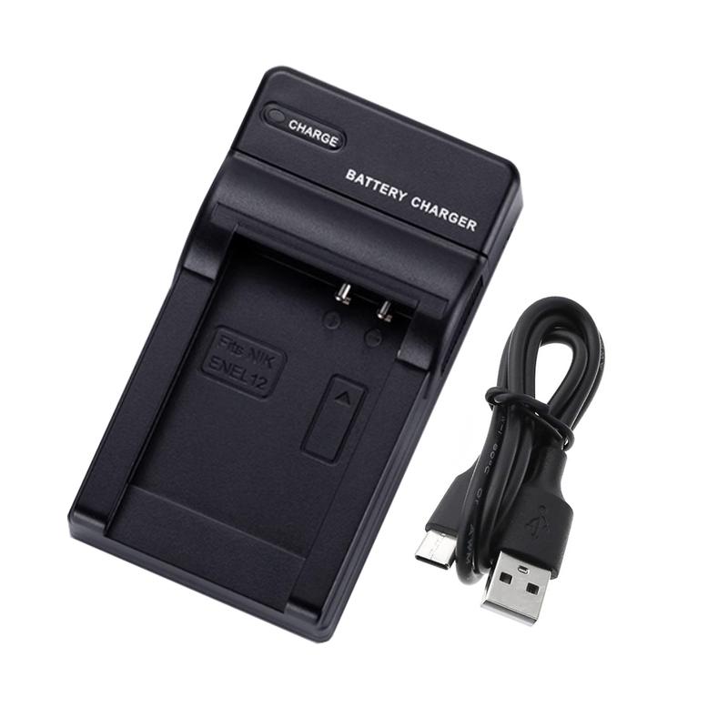 EN-EL12 USB-C Charger for Nikon Coolpix AW130, AW100, AW120, AW110, S6200, S6300, S8100, S8200, S9100, S9300, S9500, S9900