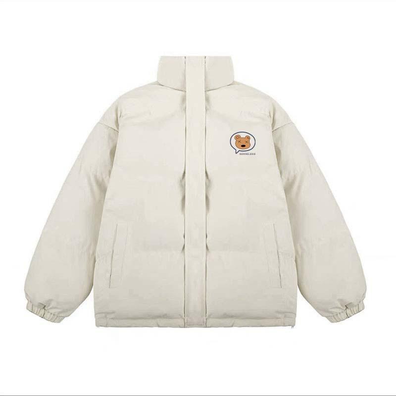 

2024 new autumn and winter couple s jacket women s cotton-padded jacket trendy brand Korean wear down cotton-padded clothes men super good-looking 3XL бежевий