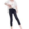 Europäische Damen-Stretch-Lederhose mit hoher Taille – Sommer-Slim-Fit, schnelltrocknend, schwarzes gerades Bein im Zigarettenstil