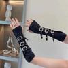 Punk style gloves, super cool rivet sleeves, spicy girl sun protection, metal buckle gloves