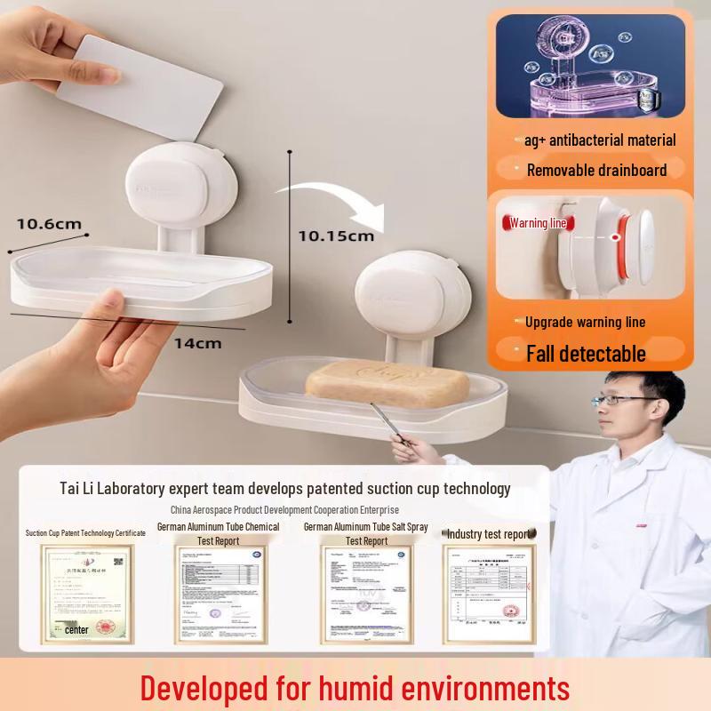 LIEI Double-Layer Suction Cup Soap Dish