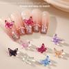 10PCS Ice Crystal Stereoscopic Butterfly Resin Nail Painting Decoration Accessory Nail Patches