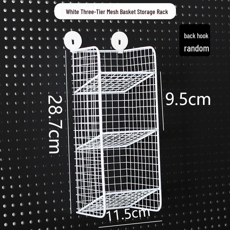 Pegboard Wall Organizer with Hooks - No-Drill Storage Rack for Entryway or Study Room.