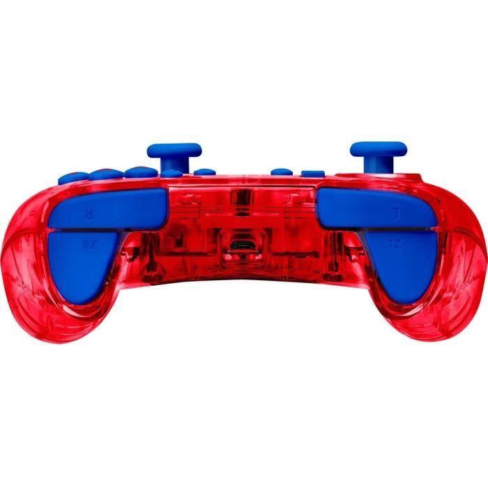 Manette de jeu - nintendo switch - mario rock candy - filaire - pdp - rouge