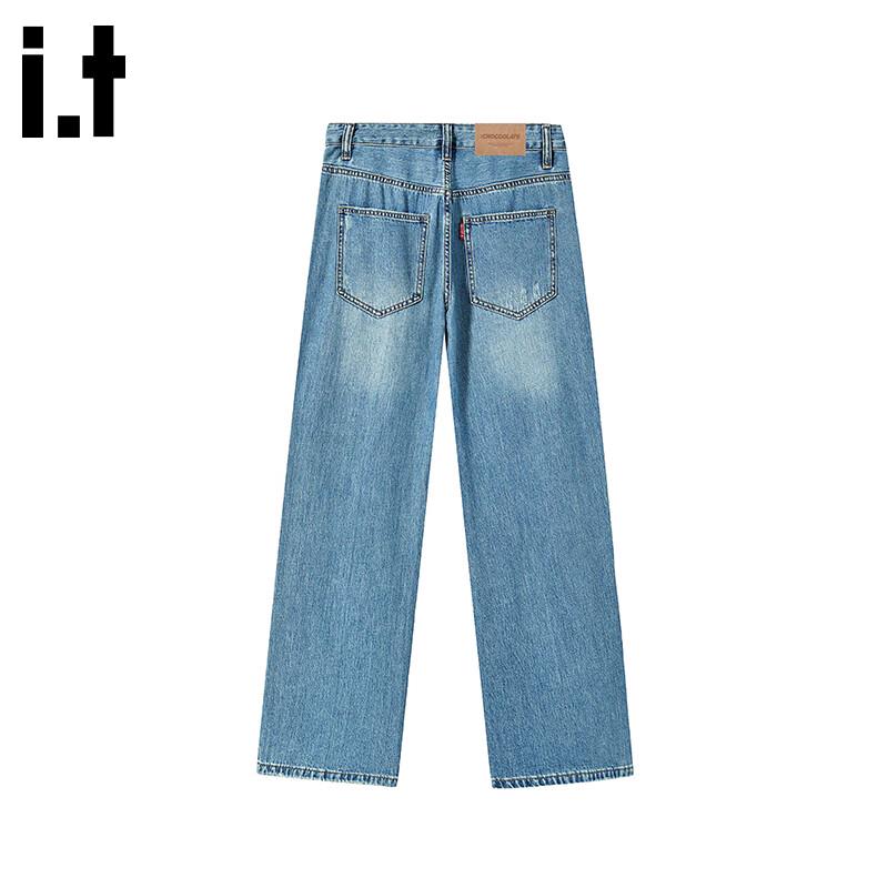 CHOCOOLATEit Herren Dünne Tencel Lockere Gerade Jeans