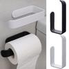 Wall Mounted Tissue Organizing Shelf Self-Adhesive Kitchen Storage Rack Toilet Paper Holder