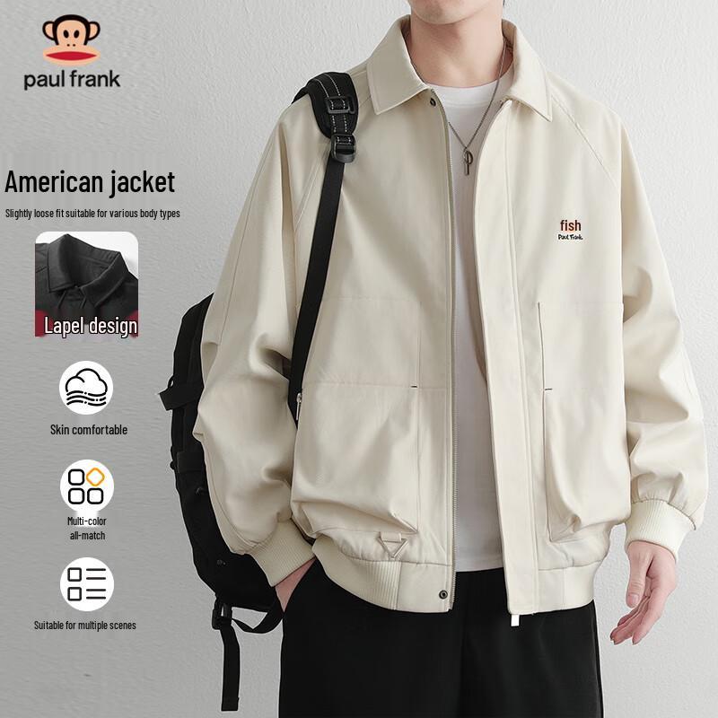 paul frank Herren Freizeit Revers Workwear Jacke