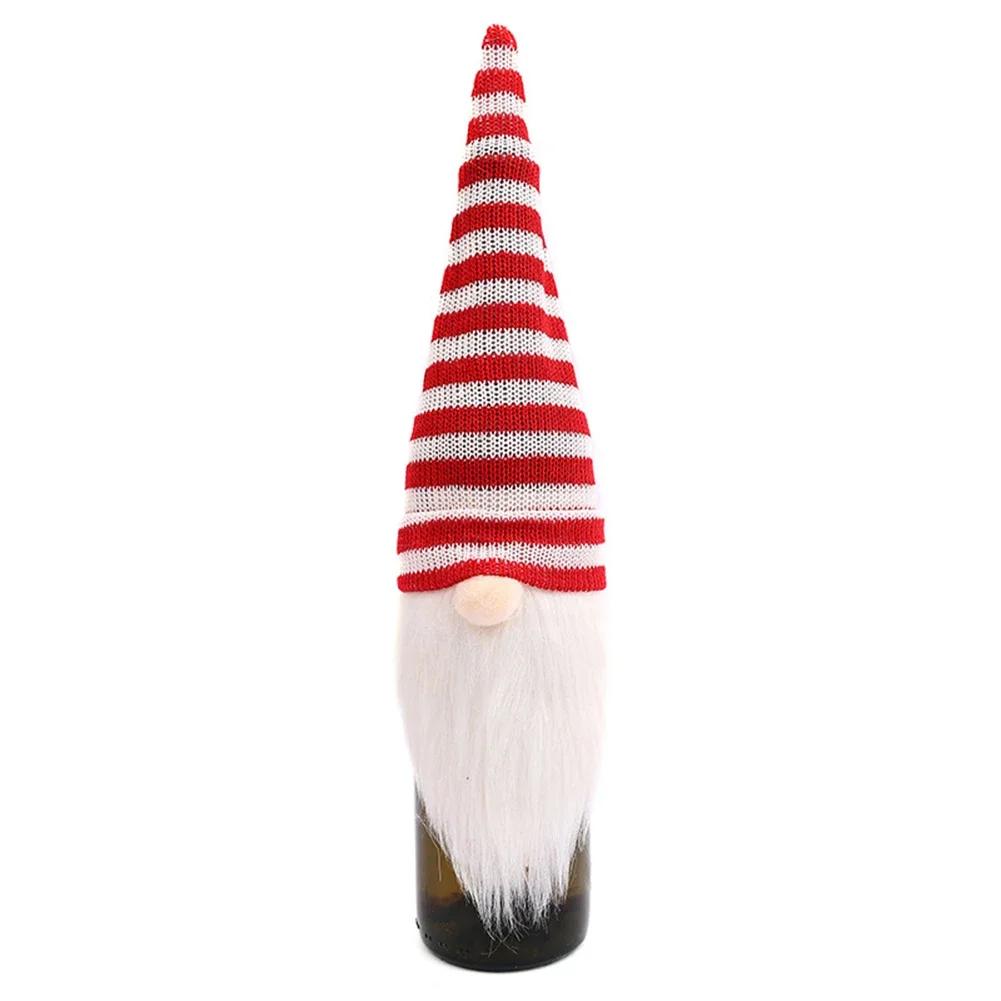 Wine Bottle Cover Festive Table Decoration As Shown Christmas Wine Bottle Covers Handmade Gnome Design Reusable Wine Covers