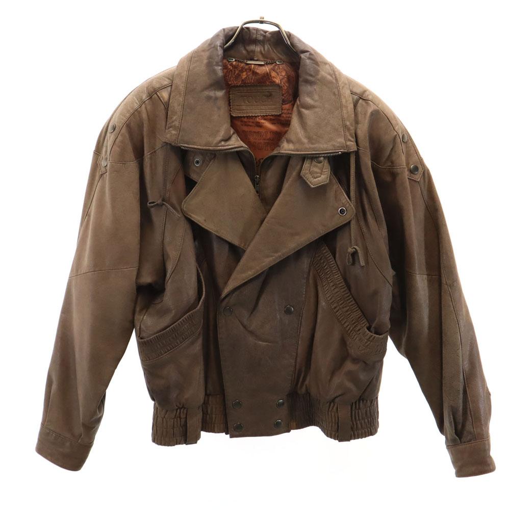 

TOUCH Cowhide leather jacket Brown Men s Used