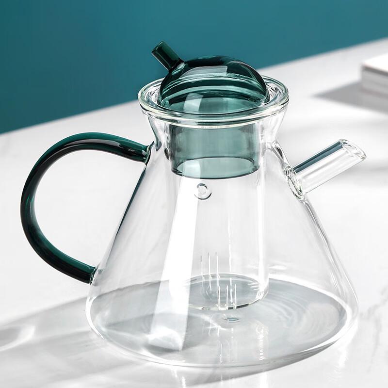 Nordic High Borosilicate Glass Teapot with Colorful Lid