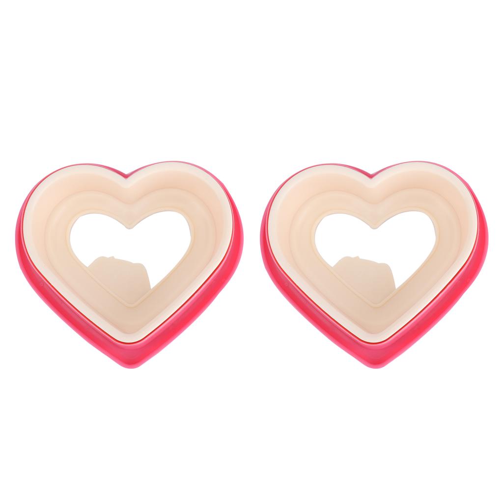 2PCS Sandwich Cutter Bread Mold Heart Shape Cookie Maker Bread Mold for Kids and Family Kitchen Tools