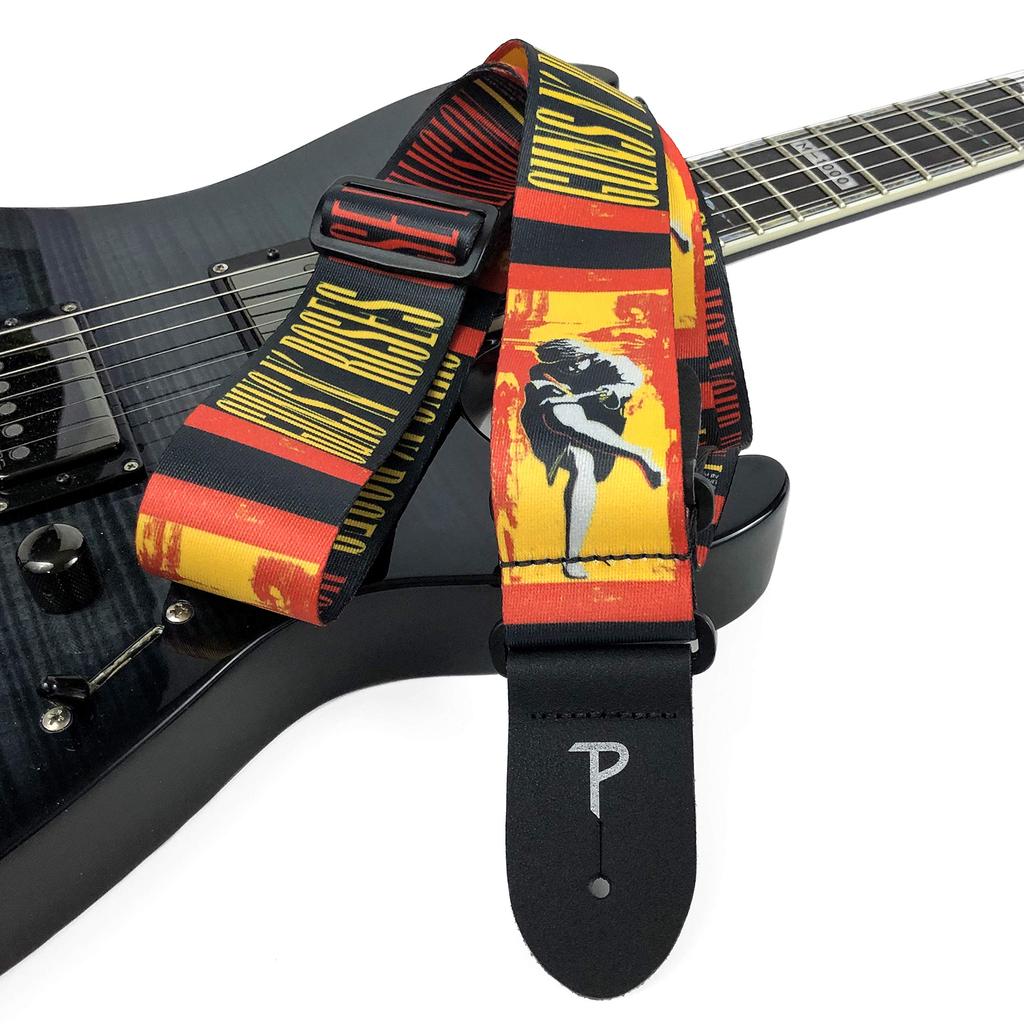 Leathers Poly Strap Guns Roses Guitar Strap Perri's Ltd. Perri's LPCP-6011 2" &