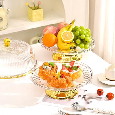 Γυάλινη βάση κέικ vintage στυλ με θολωτό καπάκι, πιάτο κέικ 360 μοιρών με καθαρή ορατότητα, τούρτες, cupcakes, αρτοσκευάσματα, βάση φρούτων