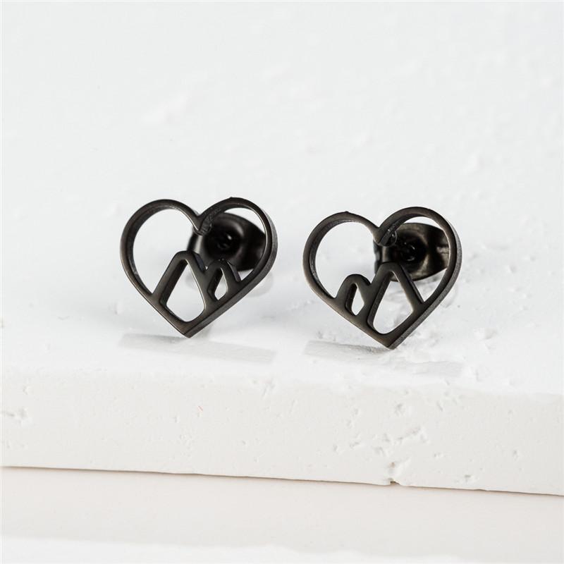 Minimalist Jewelry Hollow Snow Mountain Stud Earrings for Women Men Punk Mountain Peak Earings Holiday Travel Gift