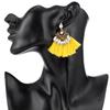 Trendy European And American Fashion Earrings With Rhinestones And Tassels