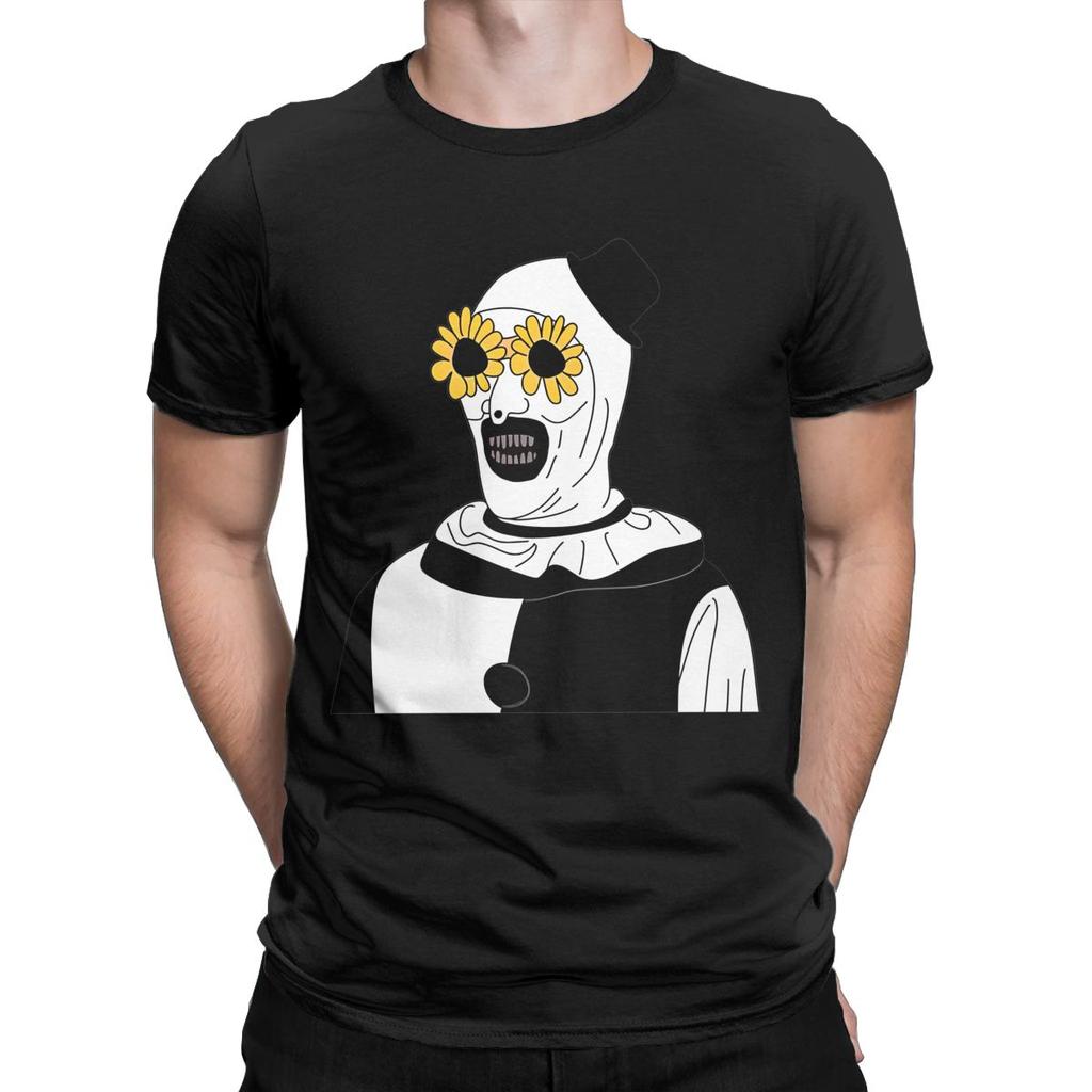 Art The Clown Terrifier T Shirt Men Pure Cotton Hipster T-Shirt Round Collar Tees Short Sleeve Clothes Graphic
