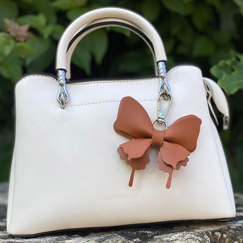 1PC Leather Original Butterfly Charm Creative Cartoon Pendant Bag Butterfly Leather Pendant New Personalised Multi-Coloured