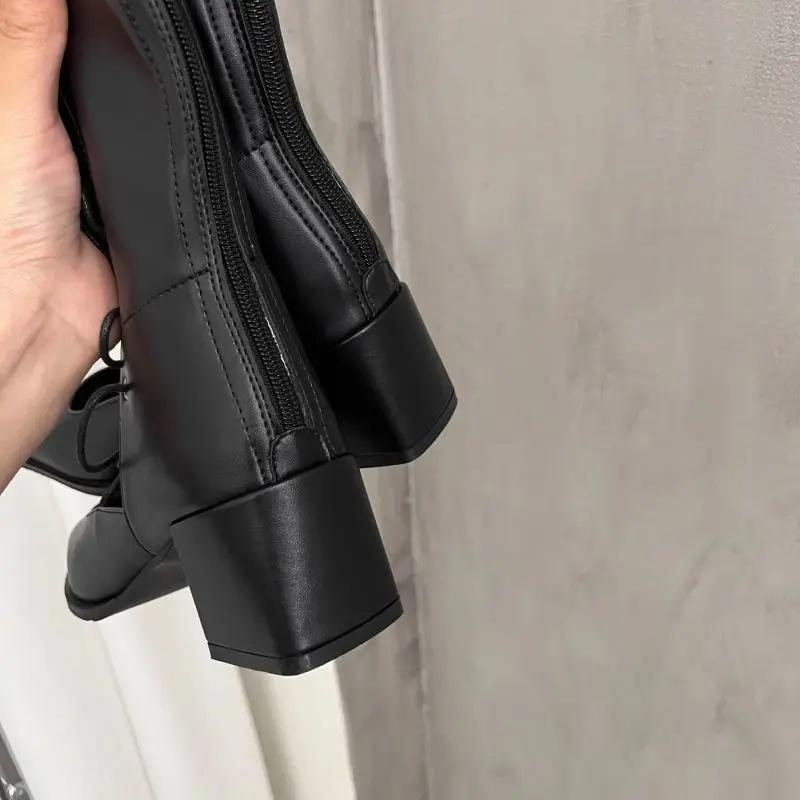 Women's Hollow out High Top Boots Fashionable Spicy Summer New Knight Boots Breathable Cross Lacing Thick Heel Long Boots