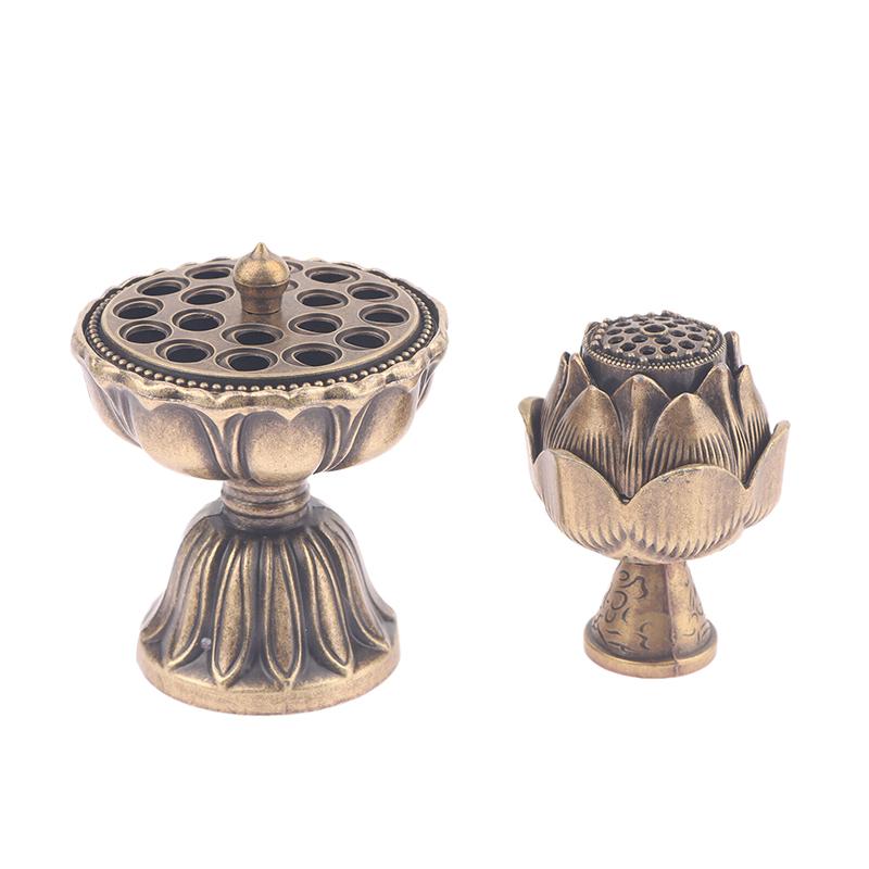 Alloy Lotus Incense Burner Lotus Incense Censer Archaic Copper Sandalwood House Furnishings Home Office Decoration