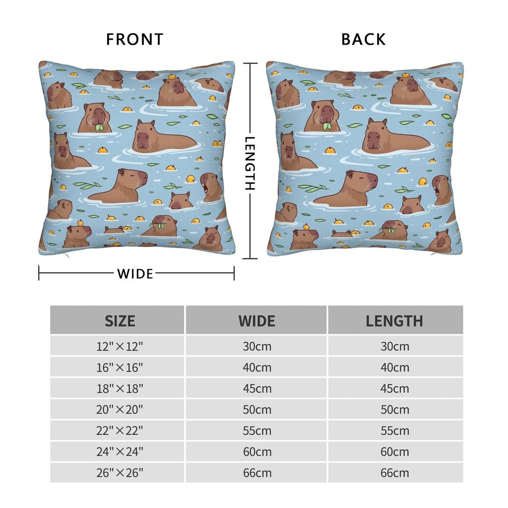 Kawaii Capybara Pillow Case Design Pillow Cover Novelty Pillowcases For Living Room Chair