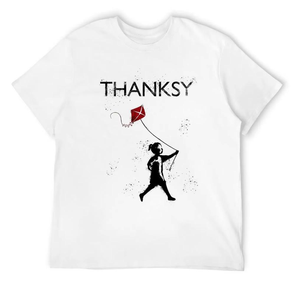 Thanksy Greeting Card For Sale Tshirt Graphic Vintage T-shirt Crewneck Campaign  Funny Novelty Home Eur Size